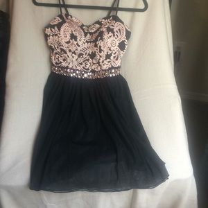 embroidered and sequined dress